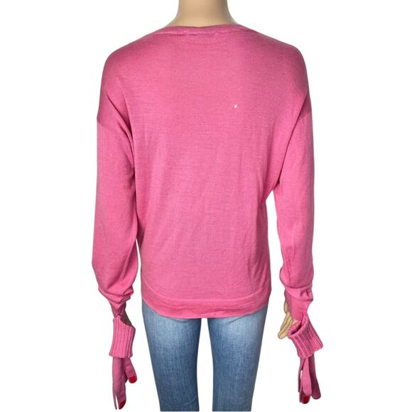 VIVETTA Yamada Pink Wool Crewneck Casual Sweater w/ Matching Gloves - Picture 3 of 12